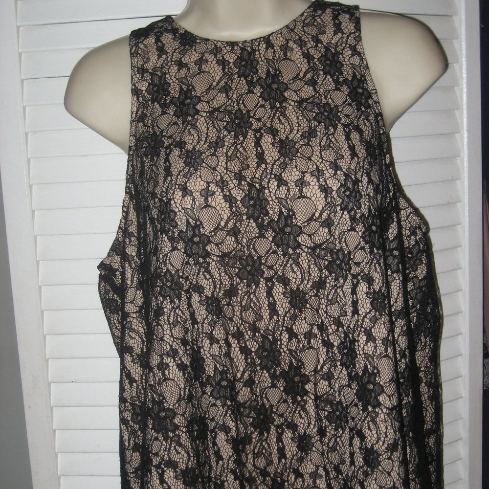 ALBERTO MAKALI BLACK LACE TANK TOP sz L